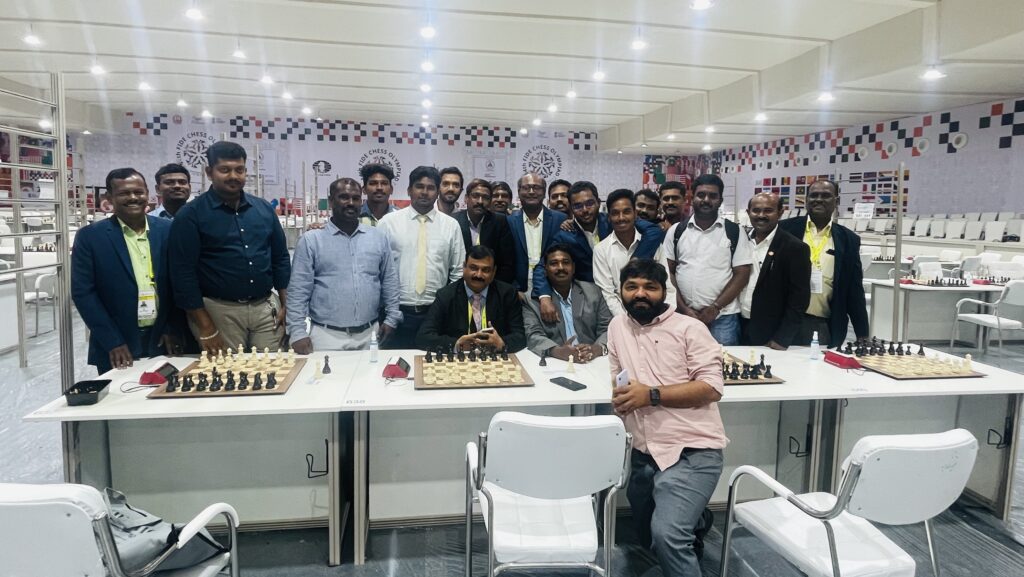 Play at the 44th Chess Olympiad venue in Curtain Raiser Rapid