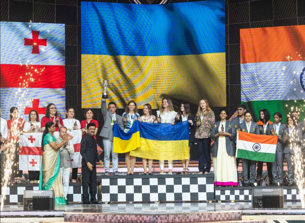 Ukraine victorious at the Women's Chess Olympiad : Georgia claims silver, leader India A only bronze following loss in the last round